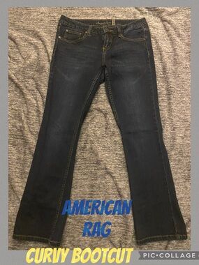 AMERICAN RAG Curvy Fit Bootcut jeans 7 Short medium to dark wash